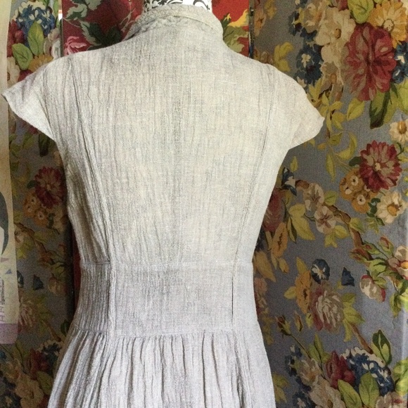 Linen Gauze Dress by Identify Tan in color size 4 - Picture 5 of 14